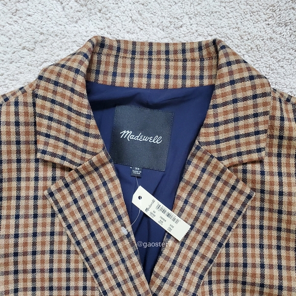 Madewell Caldwell Double-Breasted Blazer in Desert Check - Picture 5 of 12